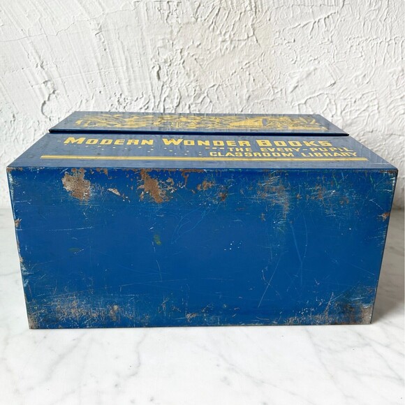 Modern Wonder Books Metal Box 1940s The Every-Pupil Classroom Library - No Books - Picture 8 of 11